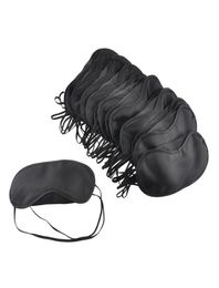 Black Eye Mask Shade Nap Cover Blindfold Mask for Sleeping Travel Soft Polyester Masks 4 Layer4031250