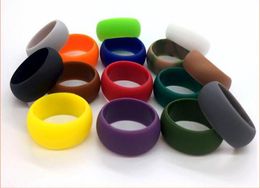 Party Favor Silicone Wedding Ring Movement Couple039s Round Rings sports ring Silicone Rubber Band 9mm camo solid color9104098