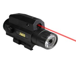 Tactical Camping ar15 laser torch flashlight with red laser sight combo gun flashlight5843845