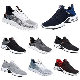 White Shoes Men Sports Running Bule Sole Soft Lace Up Round Toe Big GAI