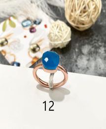 2020 Popular fashion jewelry whole stone rings faceted color crystal copper platinum ring female ring engagement rings for wom5963726