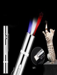 Cat Toys LED Laser Toy USB Rechargeable Funny Chaser Portable Creative Sight Pointer Pen Interactive7416183