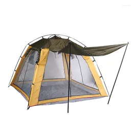 Tents And Shelters Outdoor Tent Camping Mesh Breathable Sun Proof Four Sided Doors Windows Ventilated 3-4 Person Fishing