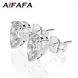 Stud Earrings AIFAFA 925 Sterling Silver Created Moissanite Ear Studs Water Drop Gemstone 18K White Gold Fine Jewelry Wholesale