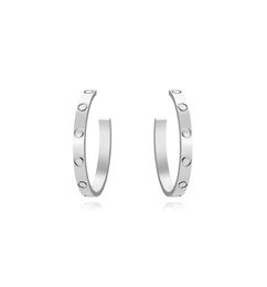 Large Hoop Huggie Screw Love Earrings for Women Ladies Girls Gift Jewellery 316L Titanium Steel Famous Brand Jewellery Surface Width4029855