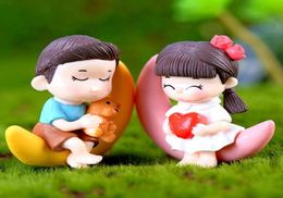 20pcs Resin Moon lovers Miniatures Landscape Accessories For Home Garden Cake Decoration Ornament doll Craft Diy8692955