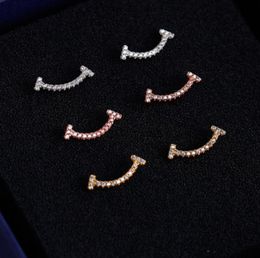 Fashion Statement Earrings 2019 T Geometric earrings For Women Crystal Shinning 925 Silver Stud Earring114245343