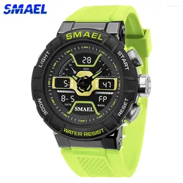 Wristwatches SMAEL Top Brand Sport Watch Men Military Waterproof Dual Display Digital Wristwatch Male Alarm Date Stopwatch Relogio Masculino