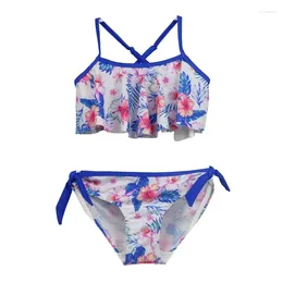 Women's Swimwear Children Split Falbala Girls Bikini Two-piece Swimsuit Swimming Suit For Kids Girl Beachwear Infant Bathing Suits
