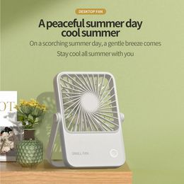1200mAh 360° Adjustable Portable Fan Rechargeable Table Wall Mounted Air Conditioner for Office Home 240422