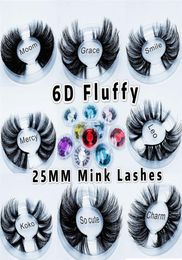 Whole 25mm 6D Mink Eyelashes Thick Wispy Fluffy Handmade 3D Fake Lashes 103050100Pairs Lashes Custom Logo8005558