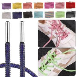 Shoe Parts Luxury Diamond Shoelaces Rhinestone Sneakers Laces With Wrap Net Shoes Round Shoelace 100/120/140/160CM DIY Strings