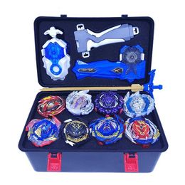 4D Beyblades 8x Blayblade Burst Gyro toy set with transmitter grip storage box outer shell combat starter metal rotating top Bley Bly Q240430