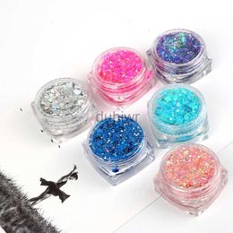 Body Glitter 1PCS Colours Mermaid Sequins Gel Holographic Sequins Hair Body Face Glitter Gel Art Loose Sequins Shimmer Eye Shadow d240503