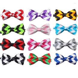 Dog Apparel 50/100pcs Small Bow Ties Wave Stripes Cat Neckties Bowties Collars Christmas Pet Accessories