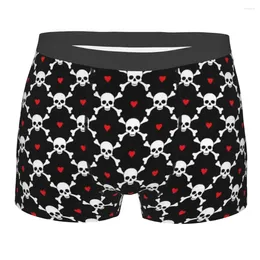 Underpants Men Boxer Shorts Panties Death Skull Gothic Breathable Underwear Male Novelty