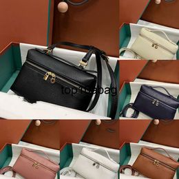 Loro * pianaa * Pocket Womens fashion Extra Bag L19 genuine leather designer top quality Two way zipper handbags