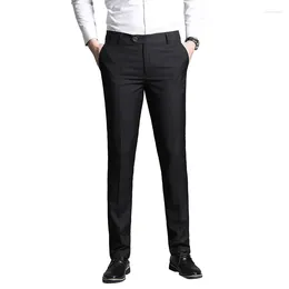 Men's Suits Men Suit Pants Summer Dress Straight Business Office Trousers Mens Formal Classic Male Black