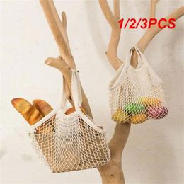Storage Bags Shopping Canvas Portable Mesh Net Bag Reusable Foldable Fruit Vegetable Handbag Long Bolsas De Compra
