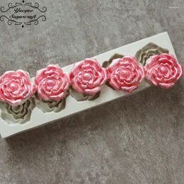 Baking Moulds Yueyue Sugarcraft Rose Flower Silicone Mold Fondant Cake Decorating Tools Chocolate Gumpaste