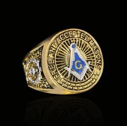 New arrival solid Stainless Steel Masonic Ring for Men mason Symbol G Templar masonry mason Ring7137657