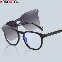 Men Polarised Sunglasses Prescription Myopia Reading Glasses Women Blue Light Blocking TR90 Eyeglasses Frame Optics Lens Eyewear 240423