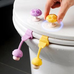 Bath Accessory Set Toilet Lid Lifting Device Creative Ring Handle Anti Dirt Silicone