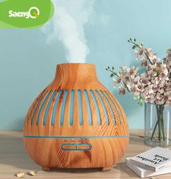 saengQ Aroma Diffuser Electric Air Humidifier Ultrasonic 400ML Essential Oil Remote Control LED Cool Mist Maker Fogger 2107243579803
