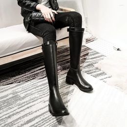 Boots Knee High Western Cowboy For Women Long Winter Pointed Toe Cowgirl Wedges Motorcycle 2024