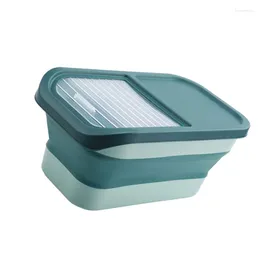 Storage Bottles Foldable Grains Rice Box With Sealing Lid Colourful Pet Container