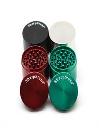 SharpStone Grinder Smoking Metal Herbal Grinders Zinc Alloy 4 Parts 40mm 50mm 55mm 63mm Philtre Net Dry Herb Vaporizer Pen3927974