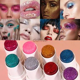 Body Glitter Makeup 8 Colour Sequin Glitter Stick Face Glitter Eyeshadow Multi-purpose Beauty Body Glitter Art Flash Sequins Cream Sequins Gel d240503