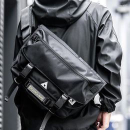 School Bags Messenger Waterproof Large Crossbody Shoulder Men's Hip Hop Men Street Cycling Travel Multilayer Antitheft Design
