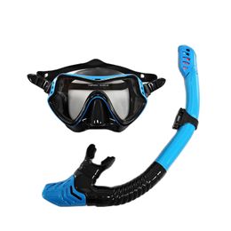 Professional swimming waterproof soft silicone swimming goggles fully dry breathing tube diving mask 240429