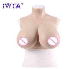 IVITA Original Artificial Silicone Breast Form Realistic Fake Boobs for Crossdresser Transgender Drag Queen Shemale Cosplay H220514458449