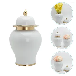 Storage Bottles White Ceramic Tea Canister Porcelain Airtight Loose Container Coffee Jar