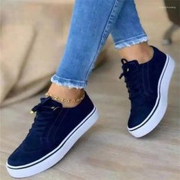 Casual Shoes Code 2024 Spring And Summer Lace-up Single Comfortable Women's Round Head Flat Solid Colour Women