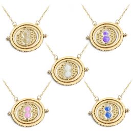 Fashion High Quality Rotating Hour Necklace Glass Hourglass Pendant Hot Delicate Movie Vintage Jewellery Gift