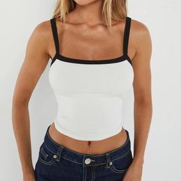 Women's Tanks White Sexy Backless Black Spaghetti Strap Camisole Tops For Women Y2K Bottom Tank Sleeveless Basic Summer Streetwear Crop Top