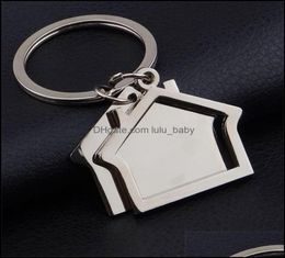 Rings Jewelry 10 PiecesLot Zinc Alloy Shaped Keychains Novelty Keyrings Gifts For Promotion House Key Ring C3 Drop Delivery 2021 9104726