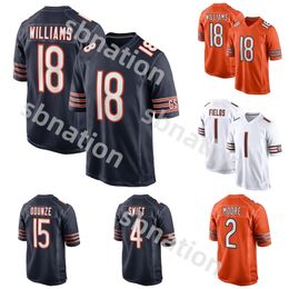 2024 Draught First Round Pick Caleb Williams Football Jersey Womens Kids Tremaine Edmunds Rome Odunze Jaquan Brisker Cole Kmet Keenan Allen Walter Payton D'Andre Swift