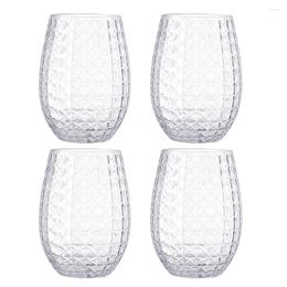 Wine Glasses Pineapple Glass Beer Drinking Cup Multi-function Delicate Beverage Bar Decorative Exquisite Cocktail Whiskey Red