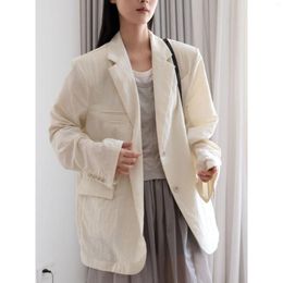 Women's Suits Summer Korean Wide Shoulder Silhouette Blazer Lightweight Comfortable Loose Slim Coat