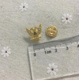 100pcs Owl masonry Ma Pins and Brooch 32 Degree Eagle Lapel Pin Gold Color ish Rite Rays Custom Metal Badge Craft83303908230437