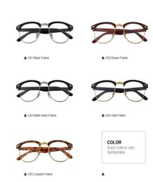 NEW ARRIVAL Classic Retro Clear Lens Nerd Frames Glasses Fashion Brand Men Women Eyeglasses Vintage Half Metal Eyewear Frame1084208