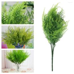 Decorative Flowers 1 PCS 7 Stems Plant Simple Artificial Asparagus Fern Creative Simulate Plastic Green Bushes