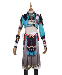 Genshin Impact Gorou Geo Cosplay Costume Bow Wulang Halloween Uniform Suit Christmas Outfit For Men Carnival Party Cloth J220712 J8638437
