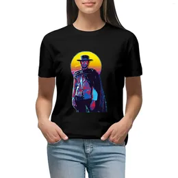 Women's Polos Clint Eastwood Colorfull Cowboy Portrait T-shirt Anime Clothes Graphics Hippie T Shirt Dress Women