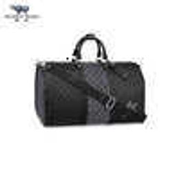 Kids Bags Luxury Brand Ink New Men's Bag Classic Checkerboard Pattern Keepall 50 Travel Bag Handbag N40443
