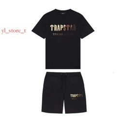 Men's T-Shirts Summer TRAPSTAR Brand High Quality Lettersprinted Cotton Tshirt Men Beach Shorts Sets Streetwear Men's Designer Sports T-Shirt Luxury T-Shirt 6205